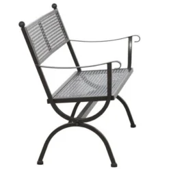 MBM Bank Romeo, Marone, Schmiedeeisen Verzinkt, Pulverbeschichtet, 2-Sitzer, 122x90x62 Cm -Günstiges Garten Perle Geschäft 4 10887.jpg