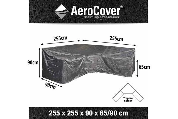 AeroCover Schutzhülle In L-Form Für Lounge Sets, Mit Trapez-Ecke, 255 X 255 X 90 X 65/90 Cm 4 AeroCover Schutzhülle In L-Form Für Lounge Sets, Mit Trapez-Ecke, 255 X 255 X 90 X 65/90 Cm – Bild 4