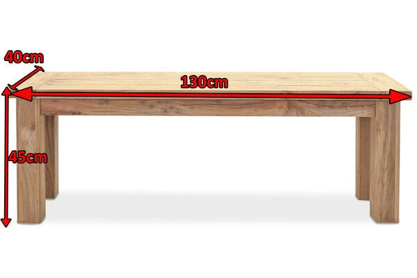 OUTFLEXX Sitzbank, Natur, Recyceltes SLVK-Teakholz, 130 X 40 X 45 Cm 5 OUTFLEXX Sitzbank, Natur, Recyceltes SLVK-Teakholz, 130 X 40 X 45 Cm – Bild 5