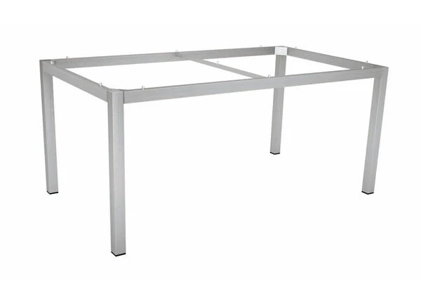 STERN Cardiff Esstischgarnitur, Taupe/silber, Edelstahl/Textil, 160 X 90 Cm, 4 Pers., FSC-Teakholz 4 STERN Cardiff Esstischgarnitur, Taupe/silber, Edelstahl/Textil, 160 X 90 Cm, 4 Pers., FSC-Teakholz – Bild 4