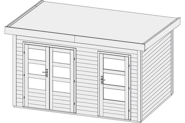 KARIBU Gartenhaus Schönbuch, Fichtenholz 38 Mm, Naturbelassen 4 KARIBU Gartenhaus Schönbuch, Fichtenholz 38 Mm, Naturbelassen – Bild 4