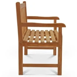 OUTFLEXX Ontario 2-Sitzer Gartenbank, Natur, Teakholz, 120x62x92cm, Fein Geschliffen 8 OUTFLEXX Ontario 2-Sitzer Gartenbank, Natur, Teakholz, 120x62x92cm, Fein Geschliffen -Günstiges Garten Perle Geschäft 4 18308.jpg