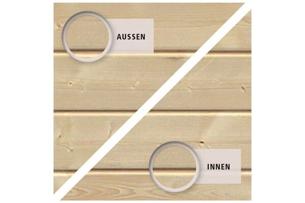 KARIBU Blockbohlenhaus Trittau 5, Fichtenholz Ca. 40 Mm, Pultdach 4 KARIBU Blockbohlenhaus Trittau 5, Fichtenholz Ca. 40 Mm, Pultdach – Bild 4