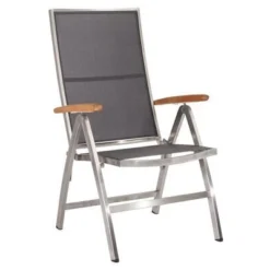 STERN Cardiff Esstischgruppe, Silber/silbergrau, Edelstahl/Teak, Tisch 200 X 100 Cm, 6 Stapel-, 2 Multipositionssessel 13 STERN Cardiff Esstischgruppe, Silber/silbergrau, Edelstahl/Teak, Tisch 200 X 100 Cm, 6 Stapel-, 2 Multipositionssessel -Günstiges Garten Perle Geschäft 4 19777.jpg