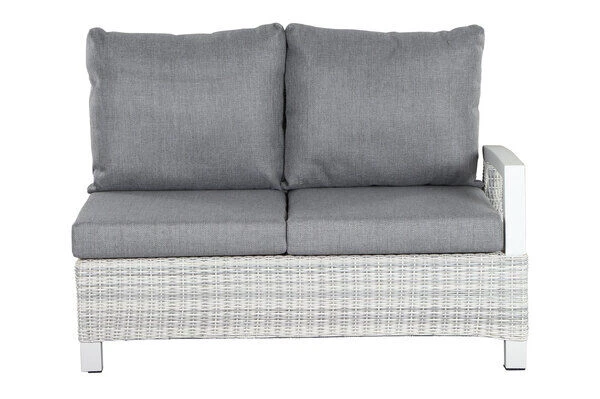 SIENA GARDEN Corido 2-Sitzer Sofa, Ice Grey, Alu / Gardino®-Geflecht, 136x83x88 Cm, Armlehne Links 4 SIENA GARDEN Corido 2-Sitzer Sofa, Ice Grey, Alu / Gardino®-Geflecht, 136x83x88 Cm, Armlehne Links – Bild 4
