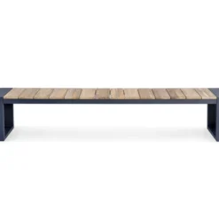 OUTFLEXX Kona Bank, Dark Grey/natur, Alu/recycled FSC®-Teak, 240x40x45cm, Rustikal Gebürstet, U-Gestell -Günstiges Garten Perle Geschäft 4 20327.jpg