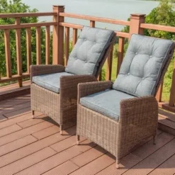 OUTFLEXX Dining Set, Hellbraun, Polyrattan, Tisch 220x100cm, Spraystone, 6mm, 6 Dining Sessel, Verstellbar -Günstiges Garten Perle Geschäft 4 20680.jpg