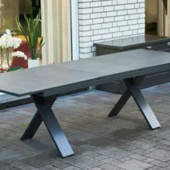 HARTMAN Sondermodell Xanadu / Alice Esstischgarnitur, Xerix/schwarz, Alu/Glaskeramik, 4x4 Textilen, 6 Stapelsessel, 220/280x100cm 12 HARTMAN Sondermodell Xanadu / Alice Esstischgarnitur, Xerix/schwarz, Alu/Glaskeramik, 4x4 Textilen, 6 Stapelsessel, 220/280x100cm -Günstiges Garten Perle Geschäft 4 21106.jpg