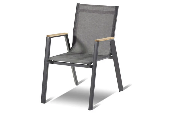 HARTMAN Sondermodell Xanadu / Aruba Set, Xerix/anthrazit, Alu/Glaskeramik, 2 Stapelsessel, 6 Multipos, 220/280x100cm 4 HARTMAN Sondermodell Xanadu / Aruba Set, Xerix/anthrazit, Alu/Glaskeramik, 2 Stapelsessel, 6 Multipos, 220/280x100cm – Bild 4