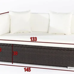 OUTFLEXX 2-Sitzer Ecksofa, Braun, Polyrattan, 145x85x70cm, Armlehne Re, Inkl. Kissen, Wasserfeste Kissenbox 7 OUTFLEXX 2-Sitzer Ecksofa, Braun, Polyrattan, 145x85x70cm, Armlehne Re, Inkl. Kissen, Wasserfeste Kissenbox -Günstiges Garten Perle Geschäft 4 2393 4 BOX.jpg