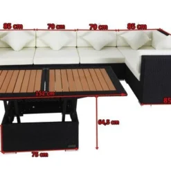 OUTFLEXX Loungemöbel-Set Polyrattan, Schwarz, Für 5 Personen, Inkl. Loungetisch, Wasserfeste Kissenbox 11 OUTFLEXX Loungemöbel-Set Polyrattan, Schwarz, Für 5 Personen, Inkl. Loungetisch, Wasserfeste Kissenbox -Günstiges Garten Perle Geschäft 5 1714 BOX D.jpg