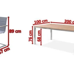 OUTFLEXX Esstischgarnitur, Edelstahl / FSC-Teak, Tisch 200 X 100 Cm, 6 Freischwinger Padded, Silber -Günstiges Garten Perle Geschäft 5 17301.jpg