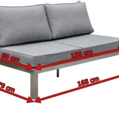 OUTFLEXX 2-Sitzer Sofa, Silber/grau, Edelstahl/FSC-Teakholz/Textil, 168 X 79 X 64 Cm 10 OUTFLEXX 2-Sitzer Sofa, Silber/grau, Edelstahl/FSC-Teakholz/Textil, 168 X 79 X 64 Cm -Günstiges Garten Perle Geschäft 5 18294.jpg