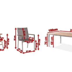 STERN Cardiff Esstischgruppe, Silber/silbergrau, Edelstahl/Teak, Tisch 200 X 100 Cm, 6 Stapel-, 2 Multipositionssessel 14 STERN Cardiff Esstischgruppe, Silber/silbergrau, Edelstahl/Teak, Tisch 200 X 100 Cm, 6 Stapel-, 2 Multipositionssessel -Günstiges Garten Perle Geschäft 5 19777.jpg