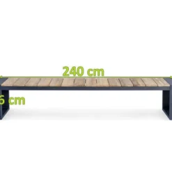 OUTFLEXX Kona Bank, Dark Grey/natur, Alu/recycled FSC®-Teak, 240x40x45cm, Rustikal Gebürstet, U-Gestell -Günstiges Garten Perle Geschäft 5 20327.jpg