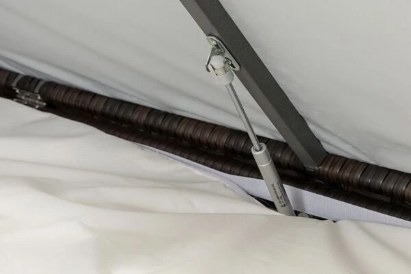 OUTFLEXX 2-Sitzer Ecksofa, Braun Marmoriert, Polyrattan, 145 X 85 X 70 Cm, Wasserfeste Kissenbox, Armlehne Re. 6 OUTFLEXX 2-Sitzer Ecksofa, Braun Marmoriert, Polyrattan, 145 X 85 X 70 Cm, Wasserfeste Kissenbox, Armlehne Re. – Bild 6