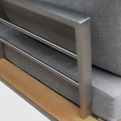 OUTFLEXX 2-Sitzer Sofa, Silber/grau, Edelstahl/FSC-Teakholz/Textil, 168 X 79 X 64 Cm 11 OUTFLEXX 2-Sitzer Sofa, Silber/grau, Edelstahl/FSC-Teakholz/Textil, 168 X 79 X 64 Cm -Günstiges Garten Perle Geschäft 6 18294.jpg