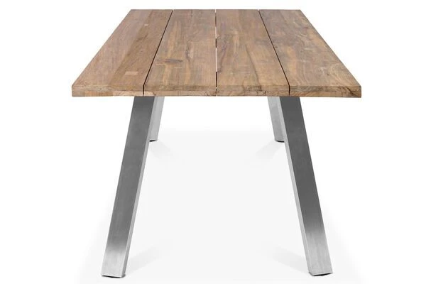 STERN Cardiff Esstischgruppe, Silber/taupe, Edelstahl/Teak, Tisch 160 X 90 Cm, 6 Multipositionssessel 6 STERN Cardiff Esstischgruppe, Silber/taupe, Edelstahl/Teak, Tisch 160 X 90 Cm, 6 Multipositionssessel – Bild 6