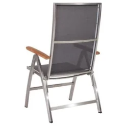 STERN Cardiff Esstischgruppe, Silber/silbergrau, Edelstahl/Teak, Tisch 200 X 100 Cm, 6 Stapel-, 2 Multipositionssessel 15 STERN Cardiff Esstischgruppe, Silber/silbergrau, Edelstahl/Teak, Tisch 200 X 100 Cm, 6 Stapel-, 2 Multipositionssessel -Günstiges Garten Perle Geschäft 6 19777.jpg