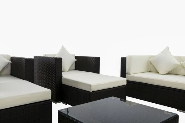 OUTFLEXX Loungemöbel-Set, Braun, Polyrattan, Für 9 Personen, Inkl. Kaffeetisch, Wasserfeste Kissenbox 7 OUTFLEXX Loungemöbel-Set, Braun, Polyrattan, Für 9 Personen, Inkl. Kaffeetisch, Wasserfeste Kissenbox – Bild 7