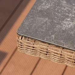 OUTFLEXX Dining Set, Hellbraun, Polyrattan, Tisch 220x100cm, Spraystone, 6mm, 6 Dining Sessel, Verstellbar -Günstiges Garten Perle Geschäft 7 20680.jpg