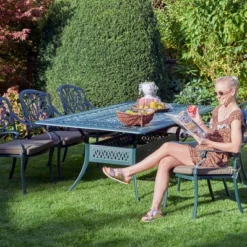 HARTMAN Amalfi Esstischgarnitur, Dunkelgrün, Alu-Guss, 6 Diningsessel, Inkl. Polster, 214x112 Cm 20 HARTMAN Amalfi Esstischgarnitur, Dunkelgrün, Alu-Guss, 6 Diningsessel, Inkl. Polster, 214x112 Cm -Günstiges Garten Perle Geschäft 7 21183.jpg