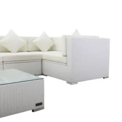 OUTFLEXX Loungemöbel Polyrattan, Weiß, Für 5 Personen, Inkl. Kaffeetisch, Wasserfeste Kissenbox 13 OUTFLEXX Loungemöbel Polyrattan, Weiß, Für 5 Personen, Inkl. Kaffeetisch, Wasserfeste Kissenbox -Günstiges Garten Perle Geschäft 7 7175 BOX B.jpg