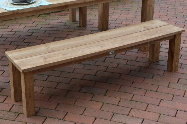 Dreisitzer Laredo Aus Gebürstetem Teakholz Von Ploß, 170x40 Cm 8 Dreisitzer Laredo Aus Gebürstetem Teakholz Von Ploß, 170x40 Cm – Bild 8