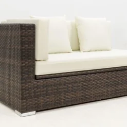 OUTFLEXX 2-Sitzer Ecksofa, Braun Marmoriert, Polyrattan, 145 X 85 X 70 Cm, Wasserfeste Kissenbox, Armlehne Re. 18 OUTFLEXX 2-Sitzer Ecksofa, Braun Marmoriert, Polyrattan, 145 X 85 X 70 Cm, Wasserfeste Kissenbox, Armlehne Re. -Günstiges Garten Perle Geschäft 8 15734 4 BOX.jpg