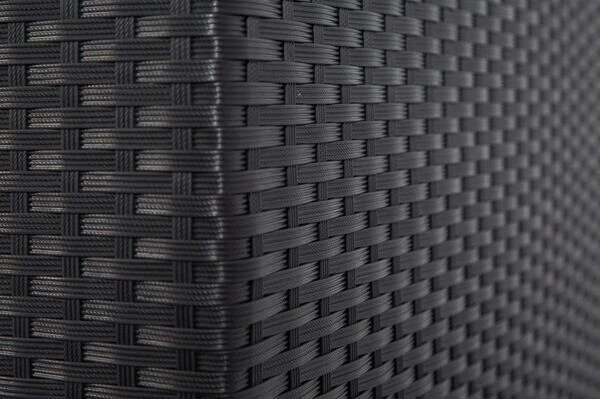 OUTFLEXX Loungemöbel-Set, Schwarz, Polyrattan, 6 Personen, Wasserfeste Kissenbox, Inkl. Kaffeetisch 8 OUTFLEXX Loungemöbel-Set, Schwarz, Polyrattan, 6 Personen, Wasserfeste Kissenbox, Inkl. Kaffeetisch – Bild 8