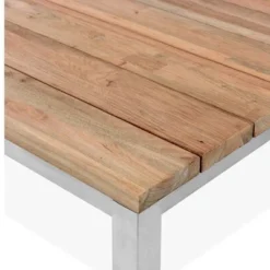 STERN Cardiff Esstischgruppe, Silber/silbergrau, Edelstahl/Teak, Tisch 150 X 80 Cm, 6 Stapelsessel -Günstiges Garten Perle Geschäft 8 19771.jpg