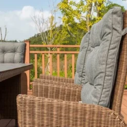 OUTFLEXX Dining Set, Hellbraun, Polyrattan, Tisch 220x100cm, Spraystone, 6mm, 6 Dining Sessel, Verstellbar -Günstiges Garten Perle Geschäft 8 20680.jpg